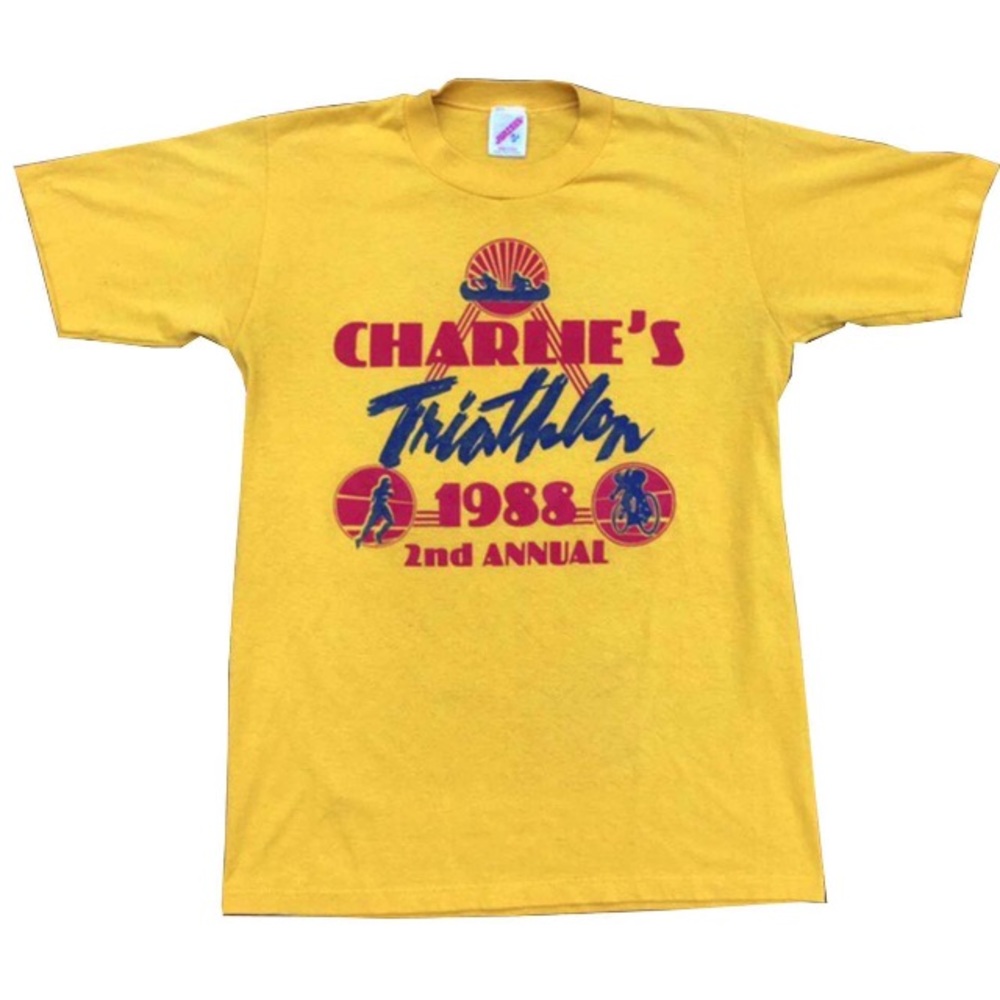 VINTAGE 1988 CHARLIES TRIATHLON SHIRT